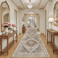 Hallway Runner Rug 3x14 Washable Kitchen Runners Long (Turmeric/Grey / 3' x 14' (Runner))