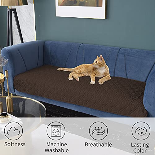 Waterproof Dog Bed Cover Pet Blanket for Furniture Bed Couch Sofa Reversible (30x90 Inch (Pack of 1) / Chocolate+beige)