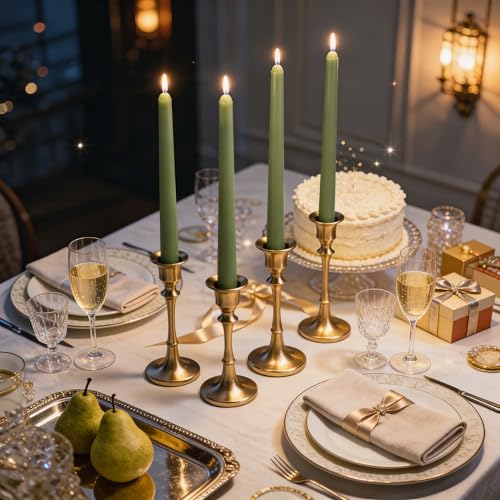 Taper Candles (Olive Glow / 10 Inch-4 Count)