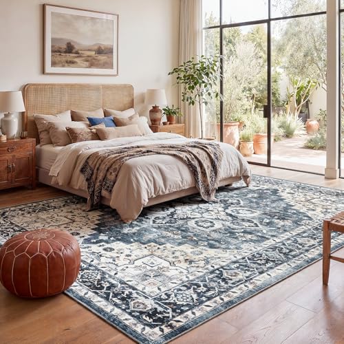 Amada 8x10 Area Rugs for Living Room (8' x 10' (Rectangular) / Blue)