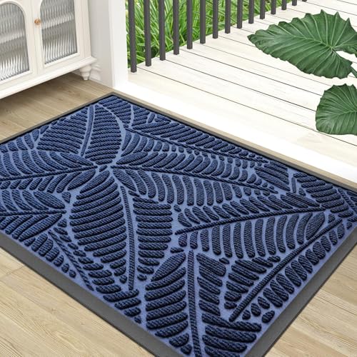 Waterproof Front Doormat (Navy / 59" X 23")