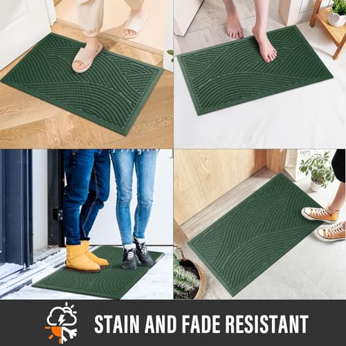 Sturdy Front Door Mat (Green / 2' x 3' (Rectangular))