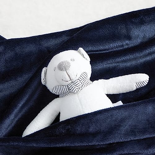 Soft Cozy Warm Fleece Baby Blanket for Kids Navy 43"x55" (02 - Navy / Kids (43" x 55"))