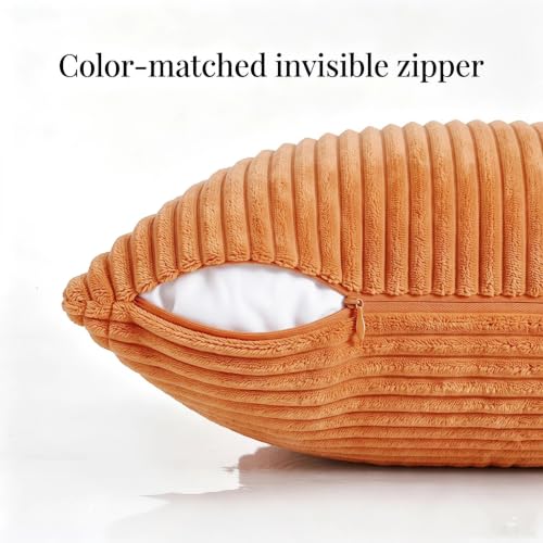 2 Packs Orange Lumbar Decorative Throw Pillow Covers 16x28 Inch for Living Room Couch Bed Sofa (Orange / 28" x 16" (Pack of 2))