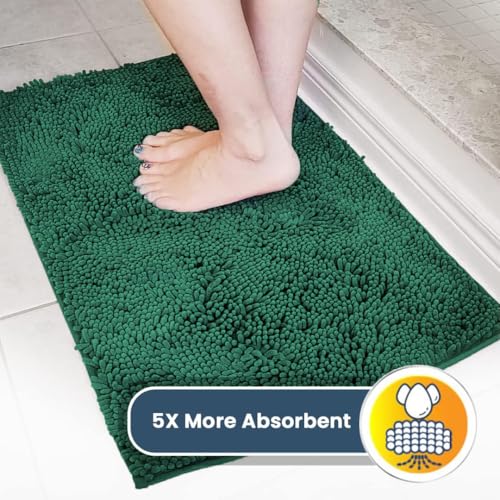 Super Water Absorbent Door Mat Indoor (Dark Green / 48" x 60")
