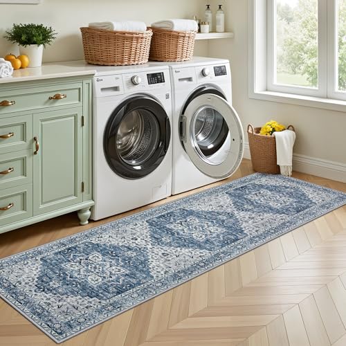 Hallway Runner Rug (Blue / 2'6" x 8' (Runner))