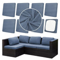 8Pcs Outdoor Cushion Covers (Grey Blue / 8PCS)
