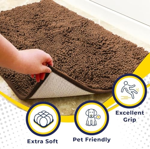 Super Water Absorbent Door Mat Indoor (Chocolate Brown / 36" x 60")