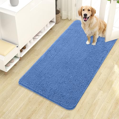 Dog Door Mat for Muddy Paws 40x24 (Cornflower Blue / 40" X 24")