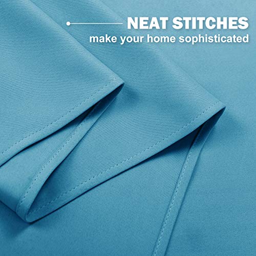 Thermal Insulated Blackout Window Curtains (Teal Blue / 42"W x 36"L (Pack of 2))