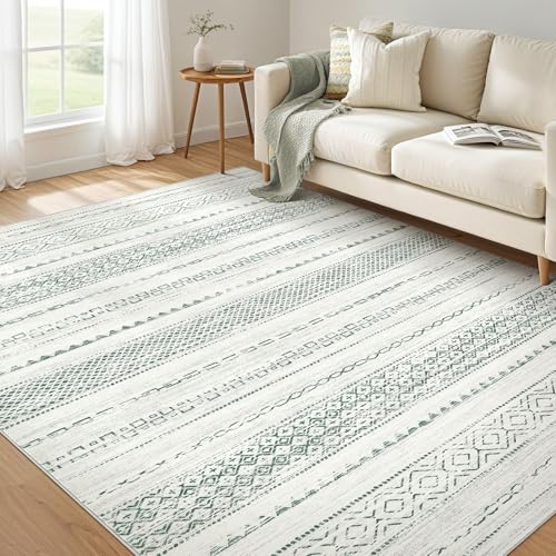 Green Rug Living Room Rugs (Green / 7' X 9' (Rectangular))