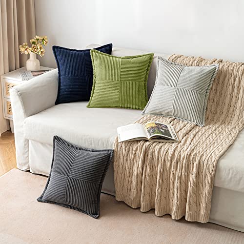 Decorative Throw Pillow Covers for Couch 20x20 Inch Green 2 Pack (Green / 20" x 20" (Pack of 2))