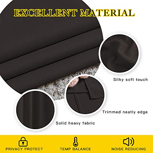 Blackout Curtains Panels for Window (Toffee Brown / 52"W x 54"L (Pack of 2))