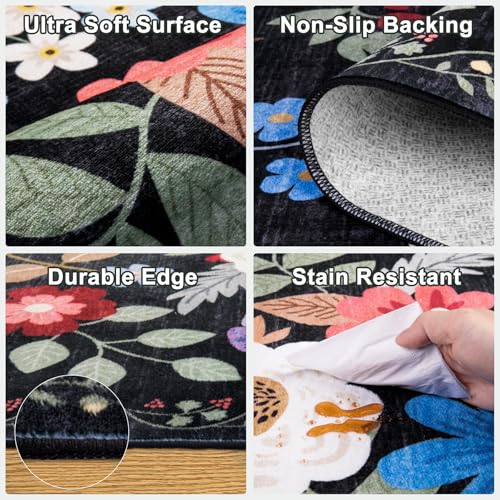Area Rug 9x12 Living Room (Black / 9' x 12' (Rectangular))