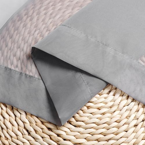 Charcoal Grey Sheer Valances for Windows (Charcoal Grey / 42"W x 16"L (Pack of 2))