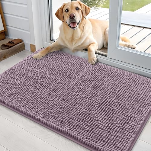 Dog Door Mat for Muddy Paws 36x24 (Deep Plum / 36" X 24")