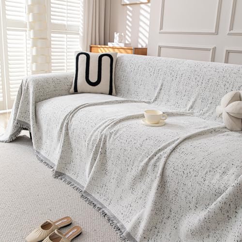 Couch Cover for Sofa (Speckled Grey / 91*134 inch)