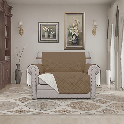Reversible Couch Cover (Camel/Ivory / Small-XL Chair)