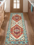 2x5 Washable Non Slip Boho Runner Rug for Hallway (Orange/Multi / 2' x 5' (Runner))