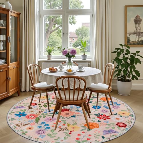 Round Area Rug Living Room (Beige / 6' (Round))