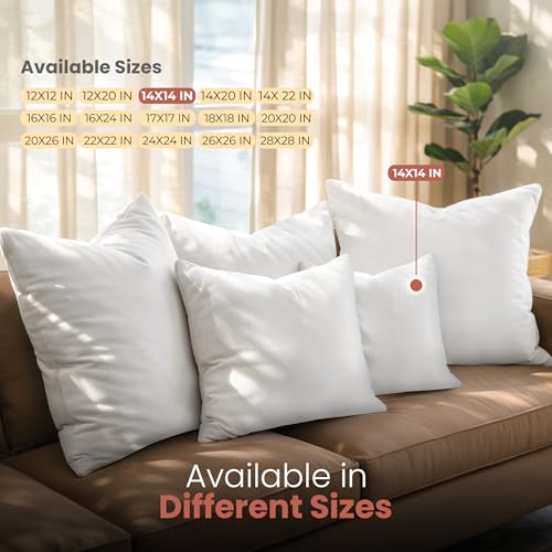 14x14 Pillow Inserts (White / 14x14 Inch)