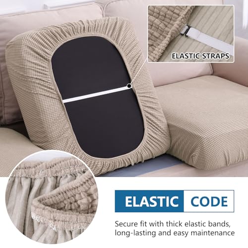 Waterproof Couch Cushion Covers for Pets (Taupe / Medium)