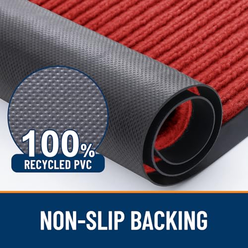 2 Pack Front Door Mats 71x47 (Red / 71" x 47")
