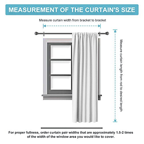 Blackout Curtains for Bedroom Living Room Nursery 72 inches Long (Dusty Rose / 42"W x 72"L (Pack of 2))
