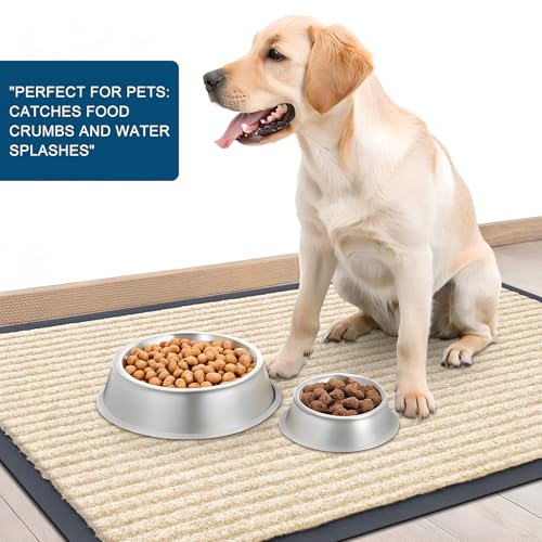2 Pack Front Door Mats 59x23 (Beige / 59" x 23")