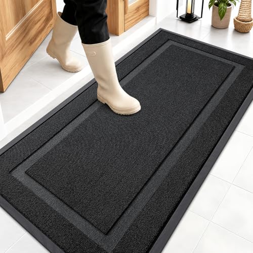 Front Door Mat Outside 47x23 (Jet Black / 47" x 23")