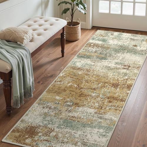 2'6"x6 Runner Rug for Hallway (Orange Green / 2'6" x 6' (Rectangular))