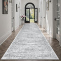 Washable Hallway Runner Rug 3x12 Kitchen Entry Rugs Non (Grey / 3' x 12' (Runner))