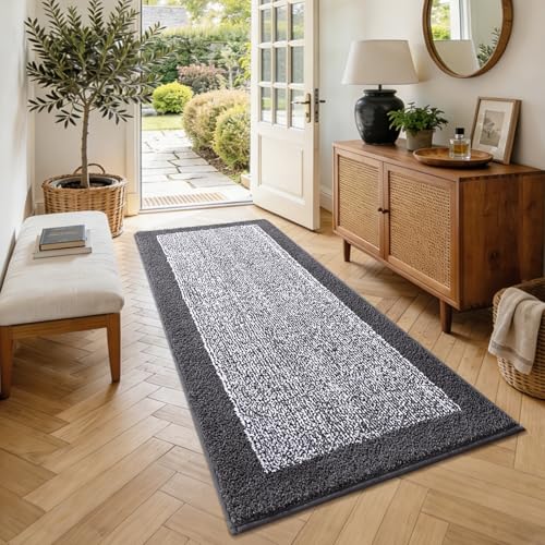 60x24 Long Bathroom Rugs Non Slip Washable (A-grey / 2' x 5' (Rectangular))
