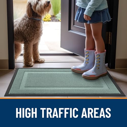 Front Door Mat Outside 59x23 (Grayish Green / 59" x 23")