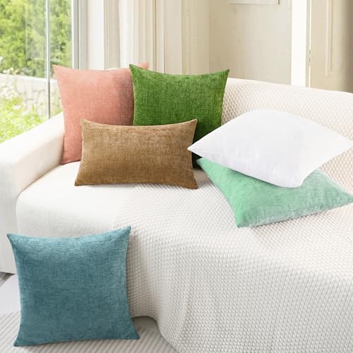 Decorative Couch Throw Pillow Covers 18 X 18 Inches Grey Green (18" x 18" (Pack of 2) / Grey Green)