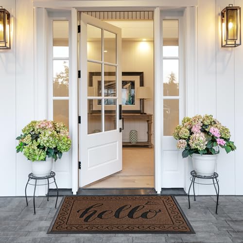 Welcome Mats for Front Door 29.5x17 (Coffee / 29.5x17 Inch)