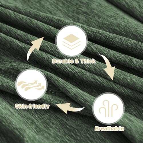 Couch Cover for Dogs Washable Couch Covers Couch Covers for Sofa Couch Cover 2 Cushion Sofa Non Slip Dogs Furniture Protector Chenille Sofa Covers for Pets (71" x 102" / Moss Green)