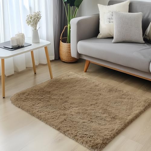3x5 Machine Washable Small Bedside Rug (3x5 Ft / Taupe)