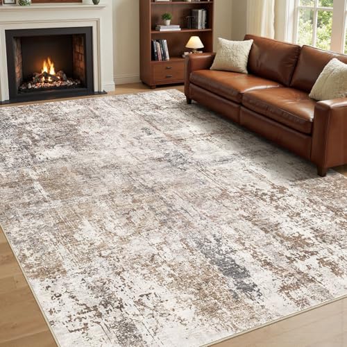 Area Rug Living Room Rugs (Brown/Grey/Red / 9' x 12' (Rectangular))