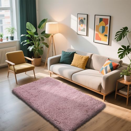 3x5 Area Rug for Bedroom (Blush / 3' x 5' (Rectangular))