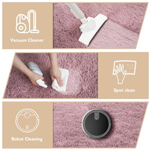 8x10 Fluffy Area Rugs for Living Room (Blush / 8' x 10' (Rectangular))