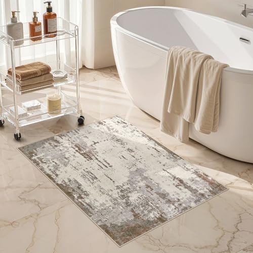2x3 Entryway Area Rug (Brown/Grey/Beige / 2' x 3' (Rectangular))