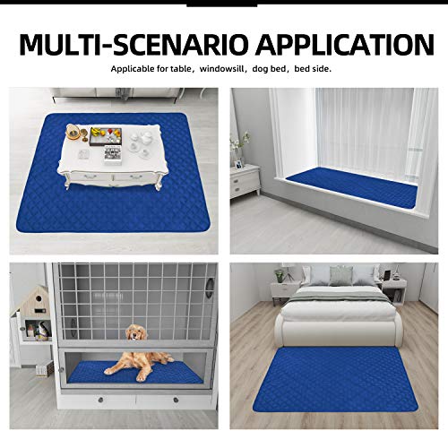 Sectional Couch Covers for Dogs L Shape Sofa Cover Reversible Sofa Slipcover Chaise Lounge Cover Furniture Protector Cover for Pets Dog Cat (42" x 52" / Classic Blue/Classic Blue)