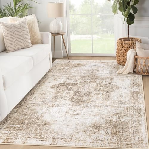 Area Rug 3x5 Washable Rug (Brown / 3' x 5' (Rectangular))