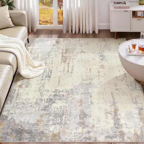Area Rug Living Room Rugs (Light Brown/Gray / 7' x 9' (Rectangular))