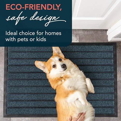 Extra Durable Door Mat Outside Entrance (36" x 24" (Rectangular) / Bright Blue)