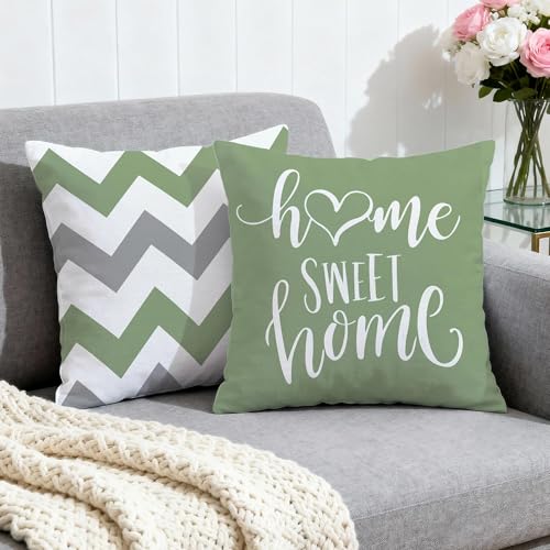 Throw Pillow Covers 18x18 (Sage Green / 18" x 18" (Pack of 4))
