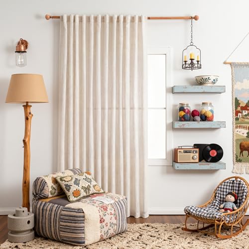 Natural Linen Curtains for Bedroom Living Room (100"W x 90"L (Pack of 1) / Natural Linen)