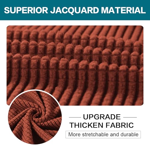 3 Piece Sofa Covers for 2 Cushion Couch Sofa Slipcover Soft Couch Cover for Dogs (Loveseat (2 Cushion) / Rust)