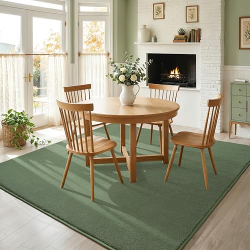 5x5 Square Area Rugs for Bedroom Living Room (5' x 5' (Square) / Sage Green)